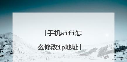 通过设置静态IP提升WiFi速度的方法与技巧（以何种IP地址能够达到最快的WiFi连接速度）